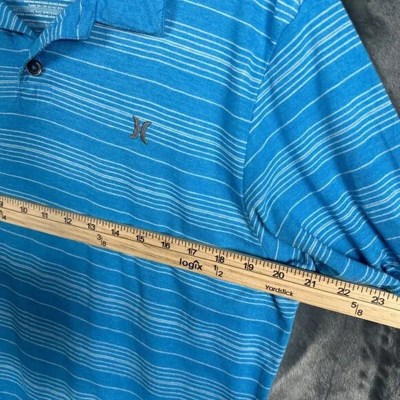 Hurley Shirt Men's Polo Blue Size Medium - Picture 6 of 10